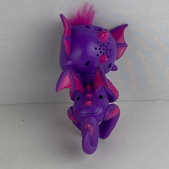 Kaylin Baby Purple Glitter Fingerling Dragon Interactive Pretend Play Toy Figure - Picture 2 of 11